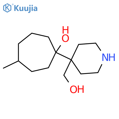 1-4-(hydroxymethyl)piperidin-4-yl-4-methylcycloheptan-1-ol structure