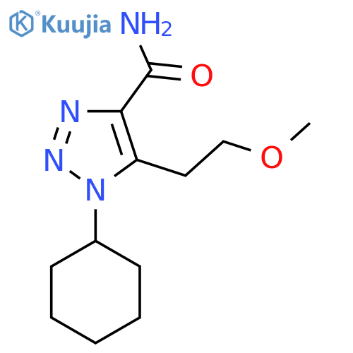 1-cyclohexyl-5-(2-methoxyethyl)-1H-1,2,3-triazole-4-carboxamide structure