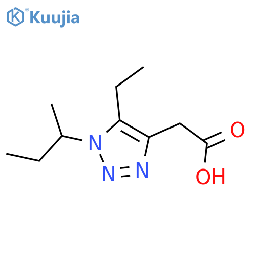 2-1-(butan-2-yl)-5-ethyl-1H-1,2,3-triazol-4-ylacetic acid structure