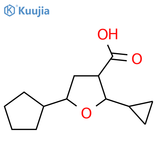 5-cyclopentyl-2-cyclopropyloxolane-3-carboxylic acid structure