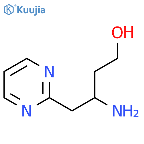 3-Amino-4-(pyrimidin-2-yl)butan-1-ol structure
