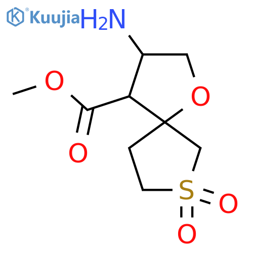methyl 3-amino-7,7-dioxo-1-oxa-7lambda6-thiaspiro4.4nonane-4-carboxylate structure