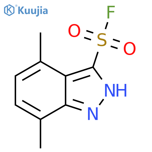 4,7-dimethyl-1H-indazole-3-sulfonyl fluoride structure