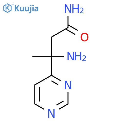 3-amino-3-(pyrimidin-4-yl)butanamide structure