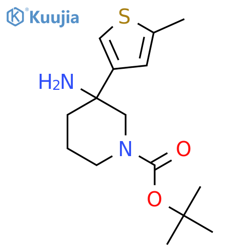 tert-butyl 3-amino-3-(5-methylthiophen-3-yl)piperidine-1-carboxylate structure