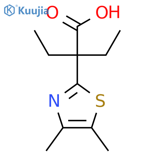 2-(dimethyl-1,3-thiazol-2-yl)-2-ethylbutanoic acid structure