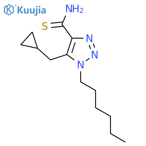 5-(cyclopropylmethyl)-1-hexyl-1H-1,2,3-triazole-4-carbothioamide structure