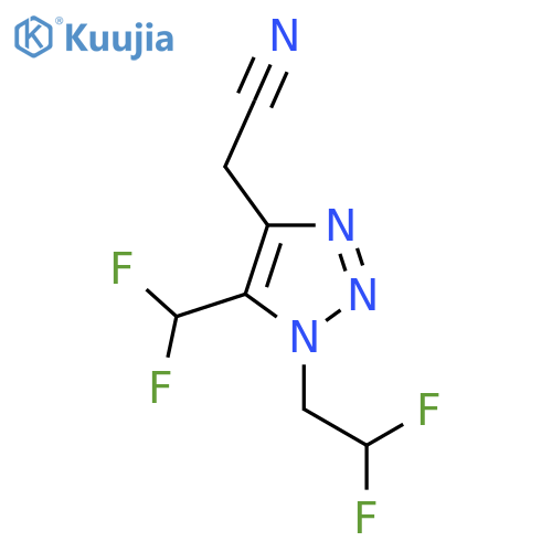 2-1-(2,2-difluoroethyl)-5-(difluoromethyl)-1H-1,2,3-triazol-4-ylacetonitrile structure