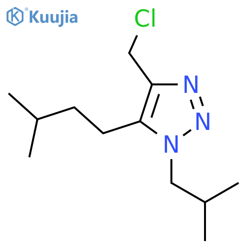 4-(chloromethyl)-5-(3-methylbutyl)-1-(2-methylpropyl)-1H-1,2,3-triazole structure
