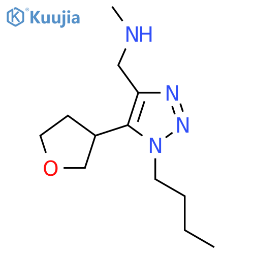 {1-butyl-5-(oxolan-3-yl)-1H-1,2,3-triazol-4-ylmethyl}(methyl)amine structure