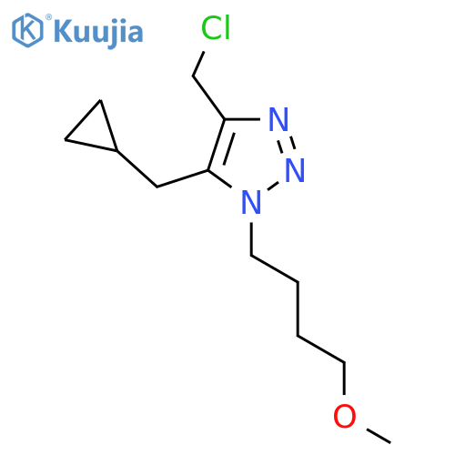4-(chloromethyl)-5-(cyclopropylmethyl)-1-(4-methoxybutyl)-1H-1,2,3-triazole structure