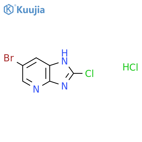 6-bromo-2-chloro-3H-imidazo4,5-bpyridine hydrochloride structure
