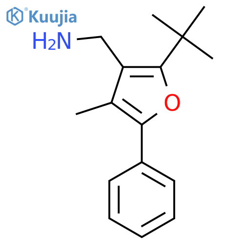(2-tert-butyl-4-methyl-5-phenylfuran-3-yl)methanamine structure