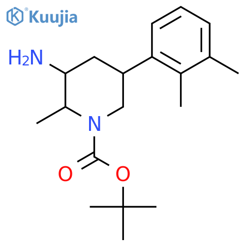 tert-butyl 3-amino-5-(2,3-dimethylphenyl)-2-methylpiperidine-1-carboxylate structure