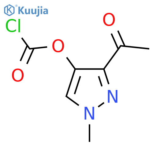 3-acetyl-1-methyl-1H-pyrazol-4-yl chloroformate structure