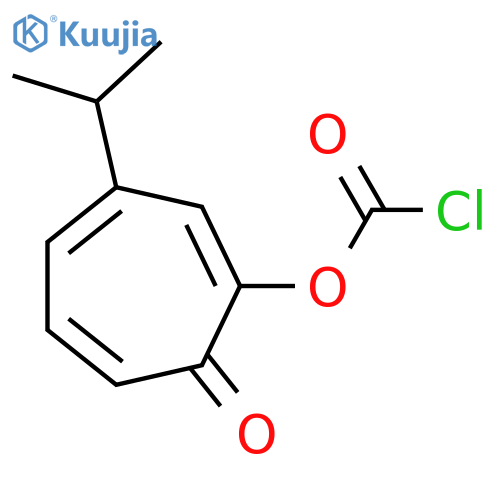 7-oxo-3-(propan-2-yl)cyclohepta-1,3,5-trien-1-yl chloroformate structure