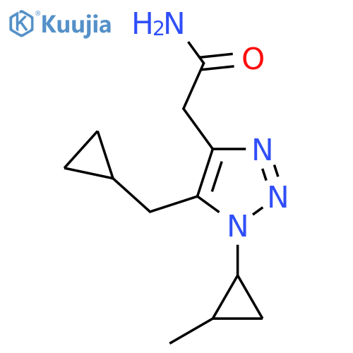 2-5-(cyclopropylmethyl)-1-(2-methylcyclopropyl)-1H-1,2,3-triazol-4-ylacetamide structure