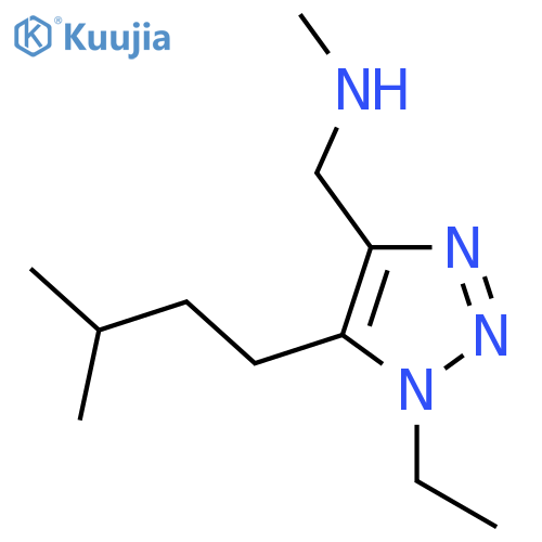 {1-ethyl-5-(3-methylbutyl)-1H-1,2,3-triazol-4-ylmethyl}(methyl)amine structure
