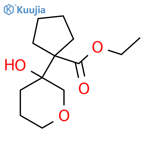 ethyl 1-(3-hydroxyoxan-3-yl)cyclopentane-1-carboxylate structure
