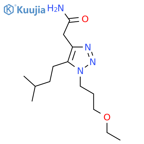 2-1-(3-ethoxypropyl)-5-(3-methylbutyl)-1H-1,2,3-triazol-4-ylacetamide structure