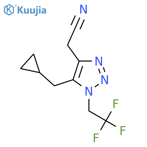 2-5-(cyclopropylmethyl)-1-(2,2,2-trifluoroethyl)-1H-1,2,3-triazol-4-ylacetonitrile structure