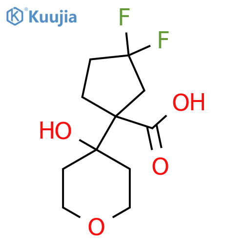 3,3-difluoro-1-(4-hydroxyoxan-4-yl)cyclopentane-1-carboxylic acid structure