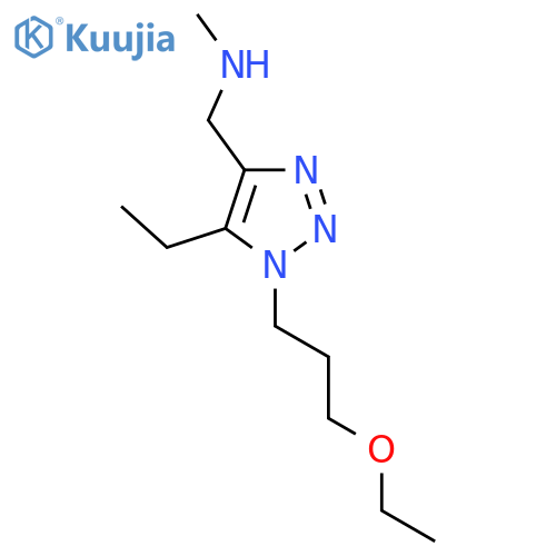 {1-(3-ethoxypropyl)-5-ethyl-1H-1,2,3-triazol-4-ylmethyl}(methyl)amine structure