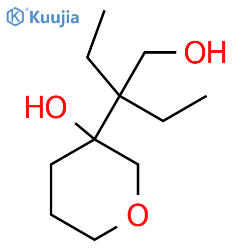 3-(2-ethyl-1-hydroxybutan-2-yl)oxan-3-ol structure