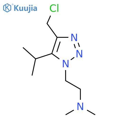 {2-4-(chloromethyl)-5-(propan-2-yl)-1H-1,2,3-triazol-1-ylethyl}dimethylamine structure