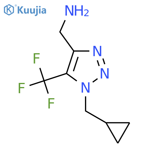 1-(cyclopropylmethyl)-5-(trifluoromethyl)-1H-1,2,3-triazol-4-ylmethanamine structure