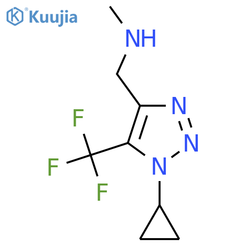 {1-cyclopropyl-5-(trifluoromethyl)-1H-1,2,3-triazol-4-ylmethyl}(methyl)amine structure