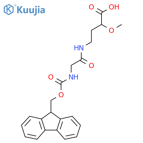 4-2-({(9H-fluoren-9-yl)methoxycarbonyl}amino)acetamido-2-methoxybutanoic acid structure