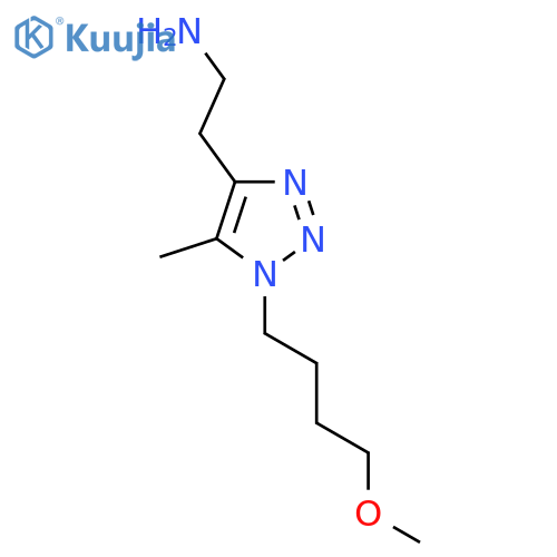2-1-(4-methoxybutyl)-5-methyl-1H-1,2,3-triazol-4-ylethan-1-amine structure