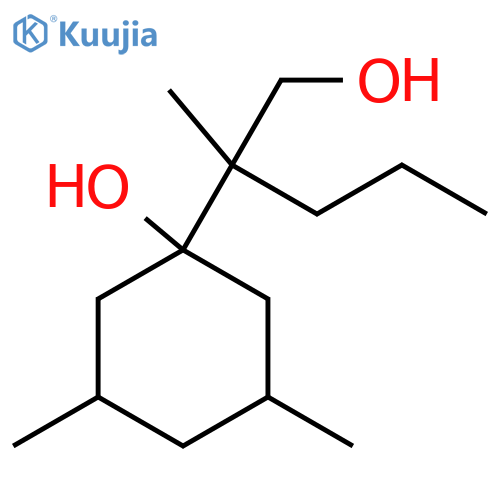 1-(1-Hydroxy-2-methylpentan-2-yl)-3,5-dimethylcyclohexan-1-ol structure