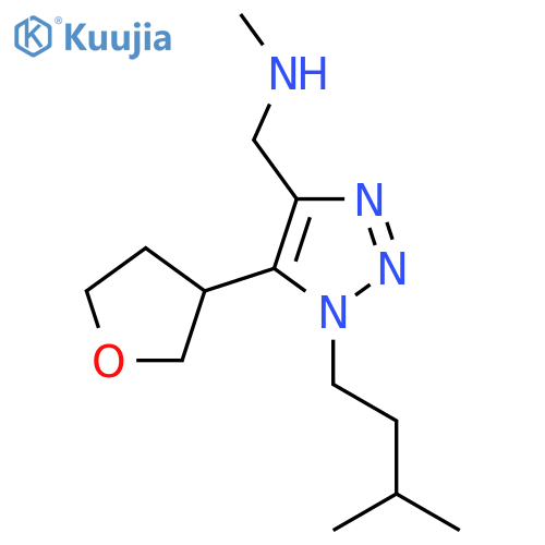 methyl({1-(3-methylbutyl)-5-(oxolan-3-yl)-1H-1,2,3-triazol-4-ylmethyl})amine structure