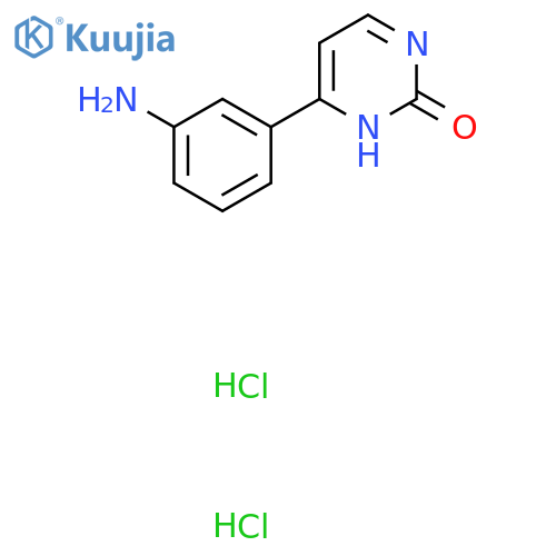 4-(3-aminophenyl)-1,2-dihydropyrimidin-2-one dihydrochloride structure