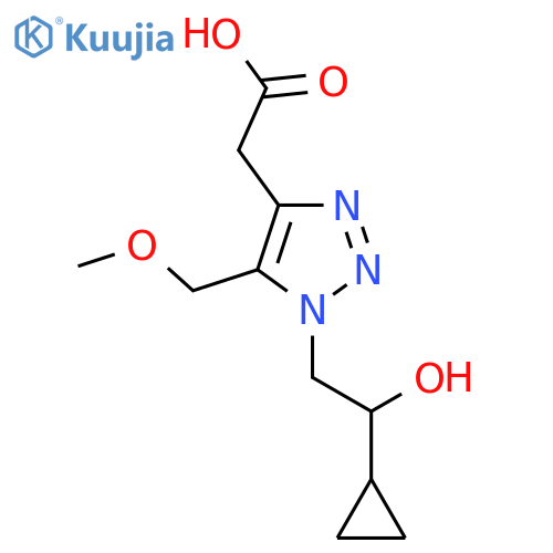 2-1-(2-cyclopropyl-2-hydroxyethyl)-5-(methoxymethyl)-1H-1,2,3-triazol-4-ylacetic acid structure
