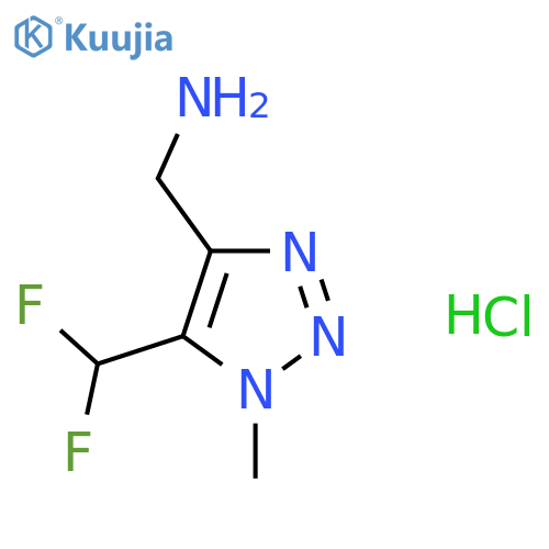 5-(difluoromethyl)-1-methyl-1H-1,2,3-triazol-4-ylmethanamine hydrochloride structure