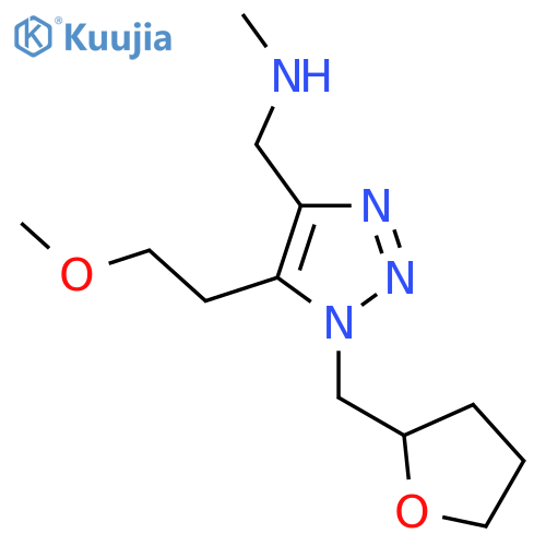 {5-(2-methoxyethyl)-1-(oxolan-2-ylmethyl)-1H-1,2,3-triazol-4-ylmethyl}(methyl)amine structure