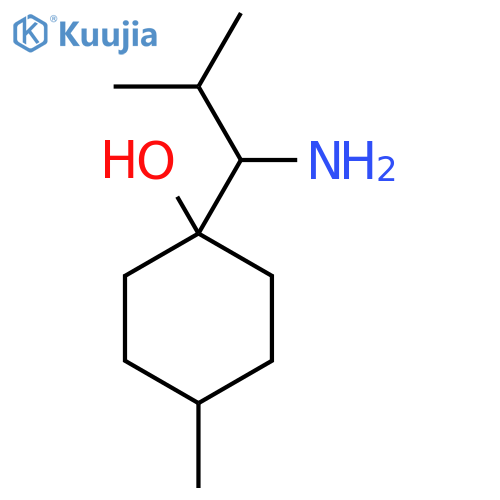 1-(1-Amino-2-methylpropyl)-4-methylcyclohexan-1-ol structure