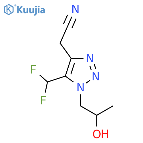 2-5-(difluoromethyl)-1-(2-hydroxypropyl)-1H-1,2,3-triazol-4-ylacetonitrile structure