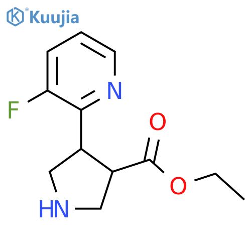 ethyl 4-(3-fluoropyridin-2-yl)pyrrolidine-3-carboxylate structure