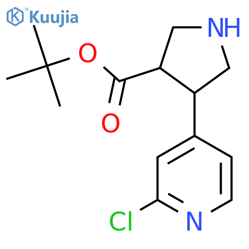 tert-butyl 4-(2-chloropyridin-4-yl)pyrrolidine-3-carboxylate structure