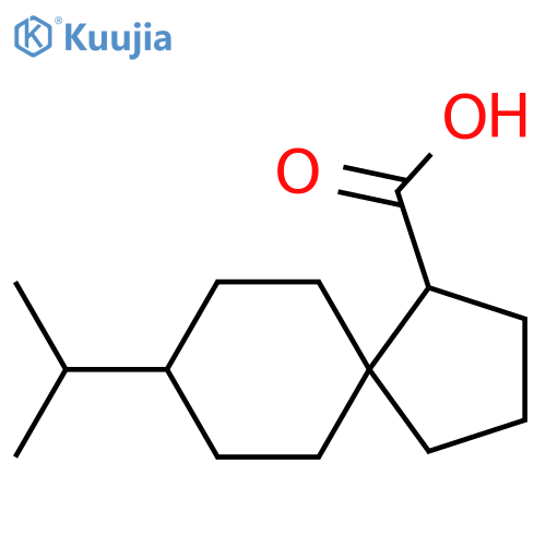 8-(propan-2-yl)spiro4.5decane-1-carboxylic acid structure