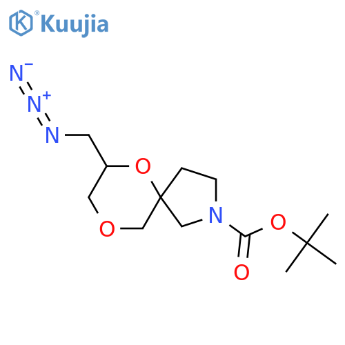 tert-butyl 7-(azidomethyl)-6,9-dioxa-2-azaspiro4.5decane-2-carboxylate structure