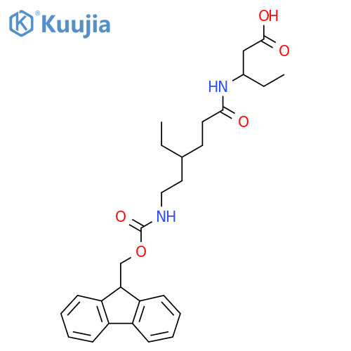 3-4-ethyl-6-({(9H-fluoren-9-yl)methoxycarbonyl}amino)hexanamidopentanoic acid structure
