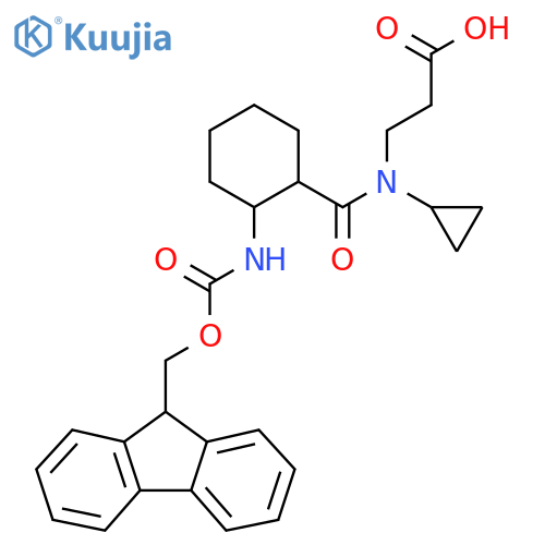 3-{N-cyclopropyl-1-2-({(9H-fluoren-9-yl)methoxycarbonyl}amino)cyclohexylformamido}propanoic acid structure