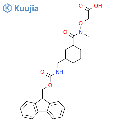 2-(1-{3-({(9H-fluoren-9-yl)methoxycarbonyl}amino)methylcyclohexyl}-N-methylformamido)oxyacetic acid structure