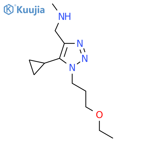 {5-cyclopropyl-1-(3-ethoxypropyl)-1H-1,2,3-triazol-4-ylmethyl}(methyl)amine structure