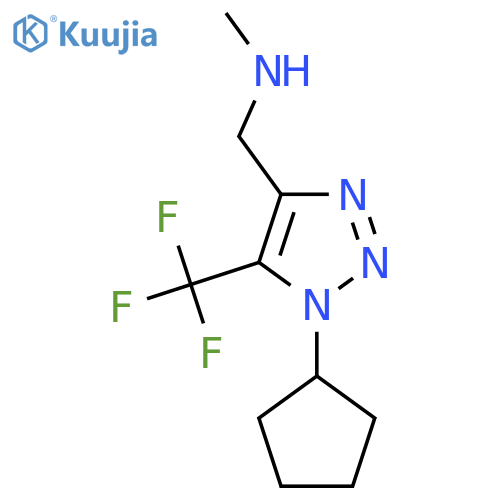 {1-cyclopentyl-5-(trifluoromethyl)-1H-1,2,3-triazol-4-ylmethyl}(methyl)amine structure